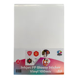 Vinil PP Adhesivo Imprimible Blanco Brillante A4