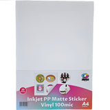 Vinil PP Adhesivo Imprimible Blanco Mate A4